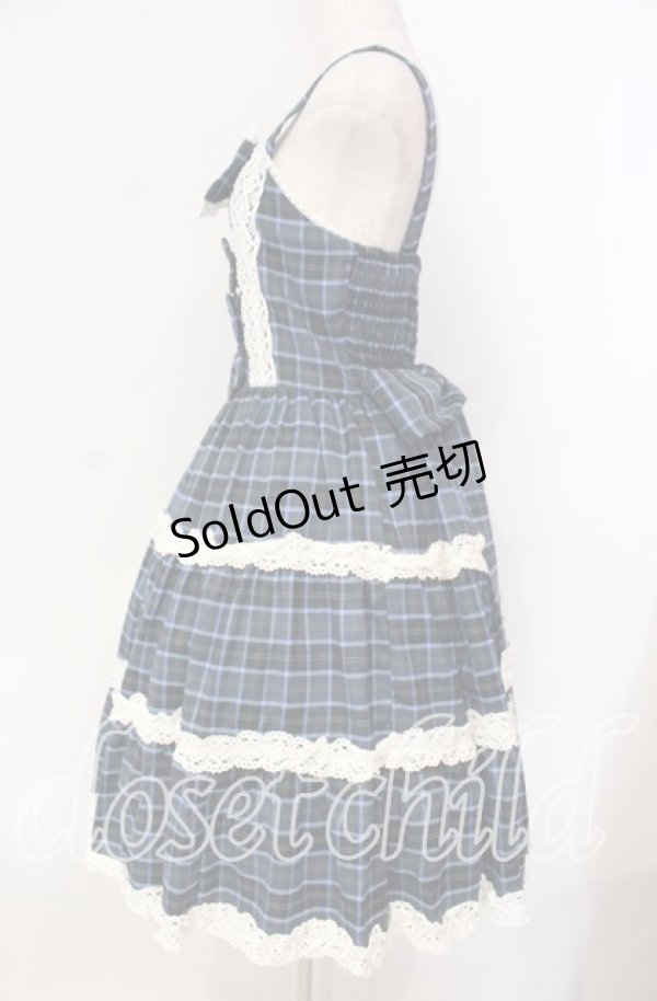 画像3: axes femme Kawaii / タータンチェックジャンスカ M アオ O-25-12-04-059-AX-OP-OW-OS (3)