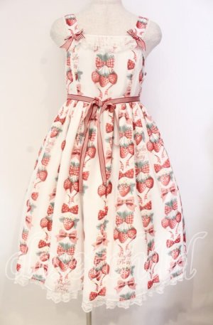 画像: Angelic Pretty / Strawberry Dollジャンパースカート  シロ O-25-12-04-062-AP-OP-OW-OS