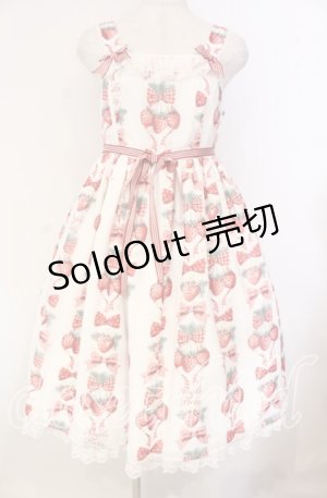 画像: Angelic Pretty / Strawberry Dollジャンパースカート  シロ O-25-12-04-062-AP-OP-OW-OS