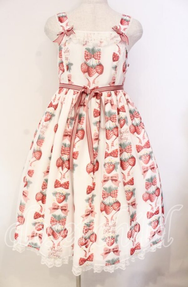 Angelic Pretty / Strawberry Dollジャンパースカート シロ O-25-12-04