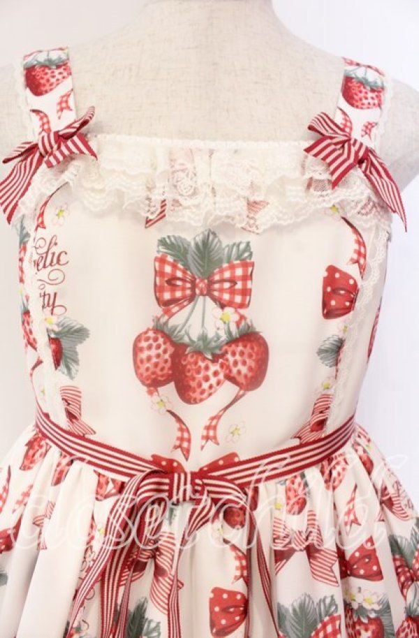 13日まで　Angelic Pretty strawberry Doll セット Angelic Pretty / Strawberry Dollジャンパースカート シロ O-25-12-04