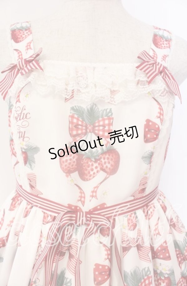 画像2: Angelic Pretty / Strawberry Dollジャンパースカート  シロ O-25-12-04-062-AP-OP-OW-OS (2)