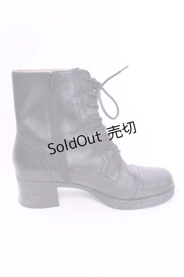 画像5: あしながおじさん / レースアップブーツ 24.0ｃｎ ブラック O-25-12-04-1044-PU-SH-OW-OS (5)