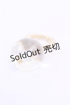 画像: Q-pot. / バブルダブルドリームリング 11号 クリア×ゴールド O-25-12-04-1005-QP-AC-OW-OS