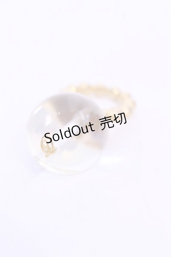 画像1: Q-pot. / バブルダブルドリームリング 11号 クリア×ゴールド O-25-12-04-1005-QP-AC-OW-OS (1)