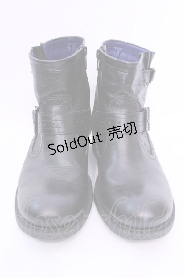 画像2: YOSUKE / ショートブーツ 24.0ｃｍ ブラック O-25-12-04-1045-PU-SH-OW-OS (2)