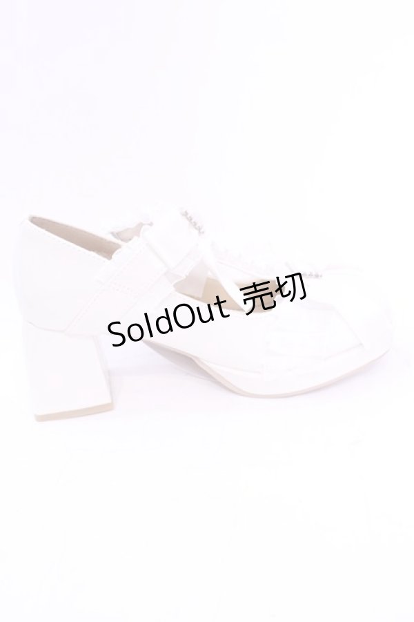 画像5: Lovely Tency / MA フリルリボンPLP パンプス L オフシロ O-25-12-04-1047-LO-SH-OW-OS (5)