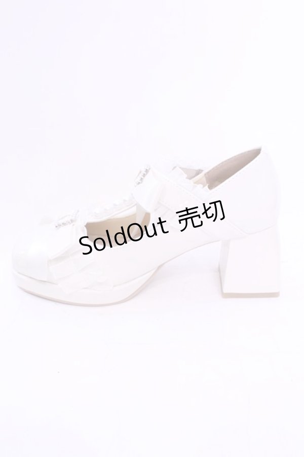 画像8: Lovely Tency / MA フリルリボンPLP パンプス L オフシロ O-25-12-04-1047-LO-SH-OW-OS (8)