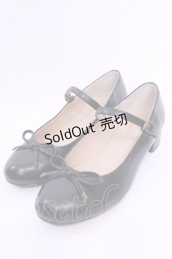 画像1: F&A / リボンストラップパンプス L クロ O-25-12-04-1048-LO-SH-OW-OS (1)