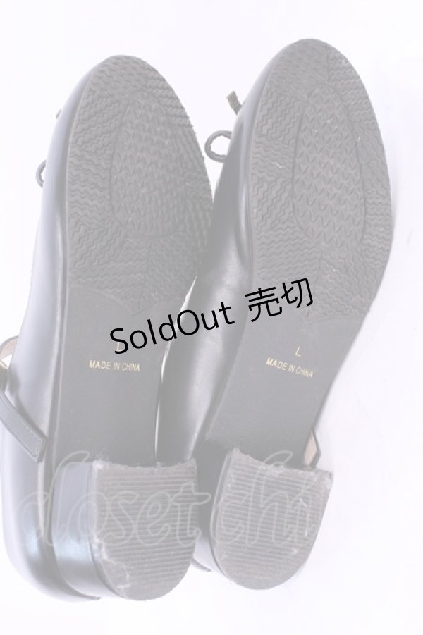 画像4: F&A / リボンストラップパンプス L クロ O-25-12-04-1048-LO-SH-OW-OS (4)