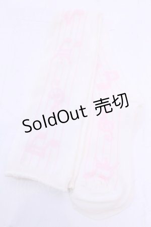 画像: Angelic Pretty / メロディドールオーバーニーソックス  シロ×ピンク O-25-12-04-1051-AP-ZA-OW-OS