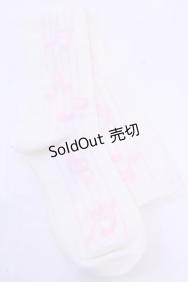 画像2: Angelic Pretty / メロディドールオーバーニーソックス  シロ×ピンク O-25-12-04-1051-AP-ZA-OW-OS (2)