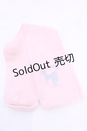 画像: metamorphose / プードル刺繍ハイソックス  ピンク O-25-12-04-1053-ME-ZA-OW-OS