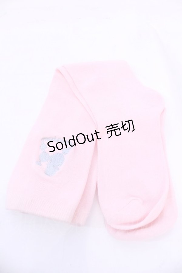 画像2: metamorphose / プードル刺繍ハイソックス  ピンク O-25-12-04-1053-ME-ZA-OW-OS (2)