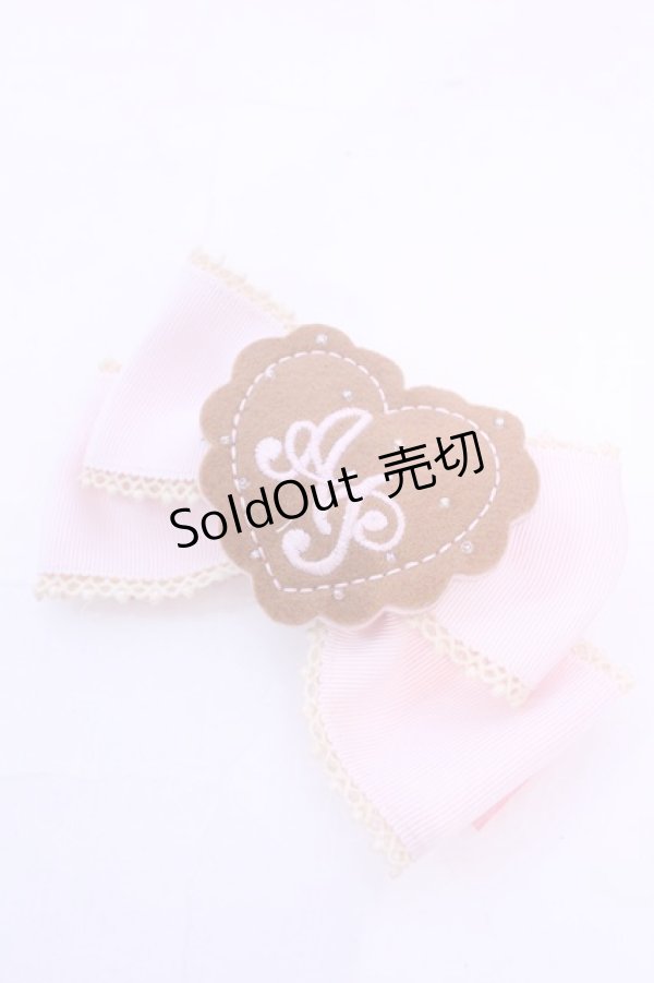 画像1: Angelic Pretty / ハートクッキーリボンバレッタ  ピンク O-25-12-04-1054-AP-AC-OW-OS (1)