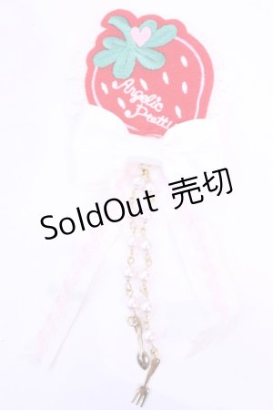 画像: Angelic Pretty / いちごワッペンブローチ  アカ×シロ O-25-12-04-1055-AP-AC-OW-OS