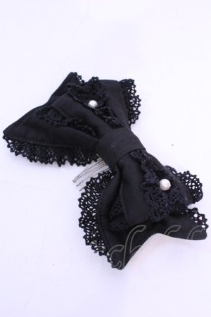 画像: Angelic Pretty / パールリボンコーム  クロ O-25-12-04-1056-AP-AC-OW-OS