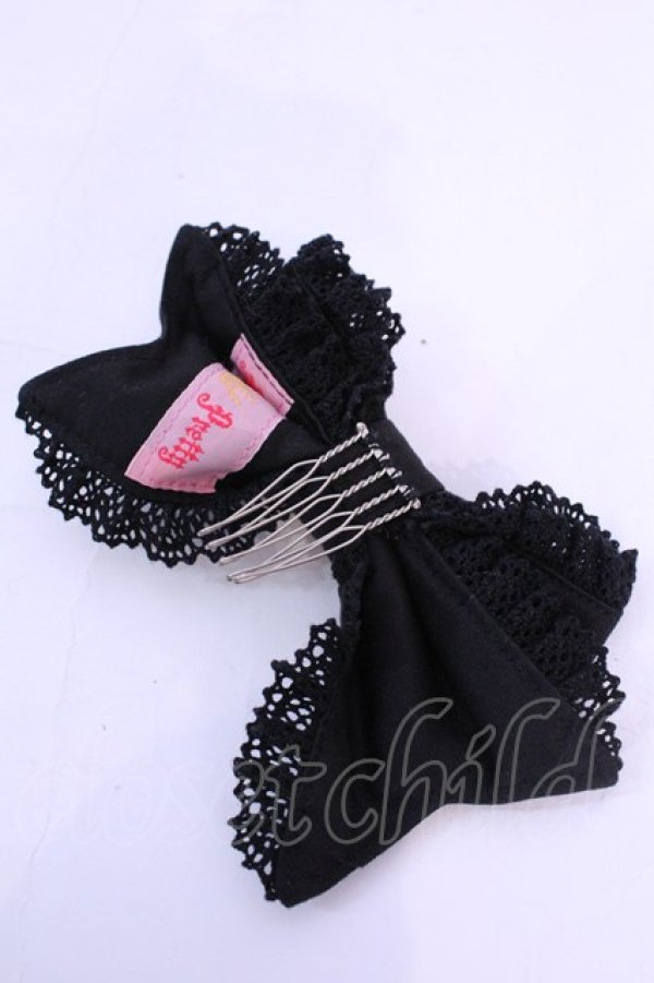 画像2: Angelic Pretty / パールリボンコーム  クロ O-25-12-04-1056-AP-AC-OW-ZT208F004 (2)