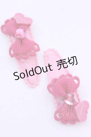 画像: metamorphose / ハートモチーフパッチンピン  ピンク O-25-12-04-1057-ME-AC-OW-OS