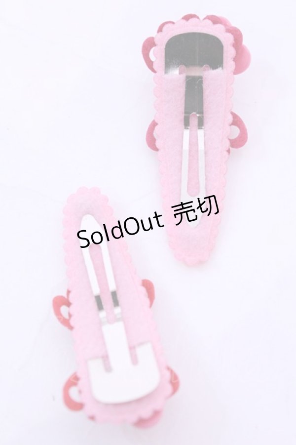 画像2: metamorphose / ハートモチーフパッチンピン  ピンク O-25-12-04-1057-ME-AC-OW-OS (2)