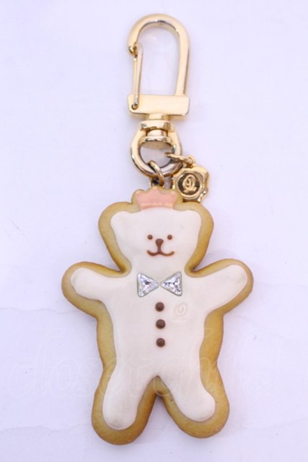画像1: Q-pot. / Bear Sugar Cookie Key Holder　キーホルダー  ホワイト×ブラウン O-25-12-04-1008-QP-ZA-OW-OS (1)