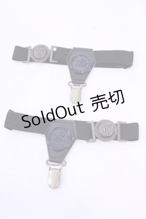 画像: Beth / Bethエンブレムソックスガーター  クロ O-25-12-04-1062-CL-ZA-OW-OS