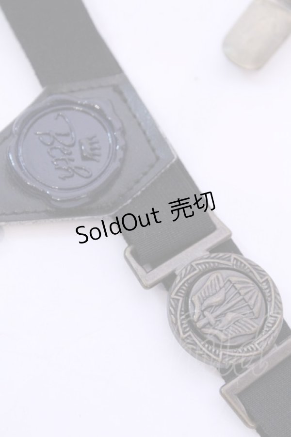 画像2: Beth / Bethエンブレムソックスガーター  クロ O-25-12-04-1062-CL-ZA-OW-OS (2)