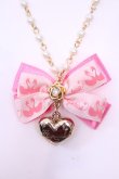 画像1: metamorphose / リボンハートネックレス  ピンク×ゴールド O-25-12-04-1064-ME-AC-OW-OS (1)