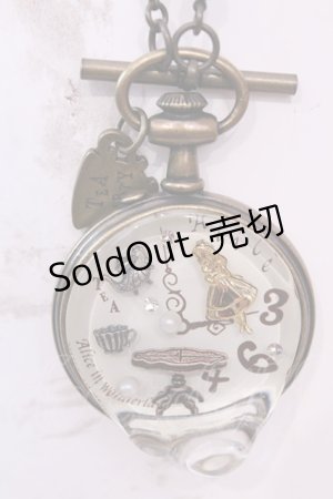 画像: Q-pot. / アリスのメルティポケットウォッチネックレス  アンティークゴールド O-25-12-04-1065-QP-AC-OW-OS
