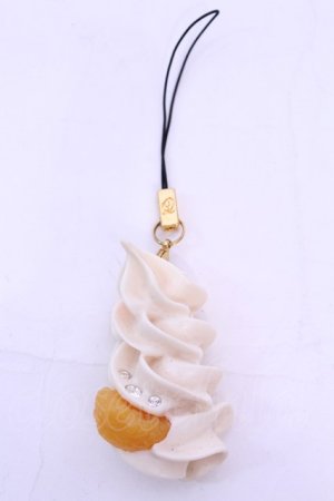 画像: Q-pot. / Orange Whip Strap　ストラップ  オフホワイト×オレンジ O-25-12-04-1009-QP-ZA-OW-OS