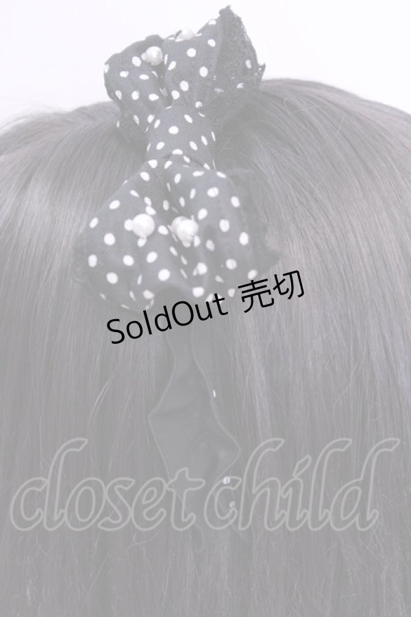 画像3: Angelic Pretty / 水玉シフォンミニリボンカチューシャ  クロ O-25-12-04-1068-AP-AC-OW-OS (3)