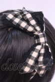 画像2: Angelic Pretty / はしごレースチェックリボンカチューシャ  ベージュ O-25-12-04-1069-AP-AC-OW-ZT1209D (2)