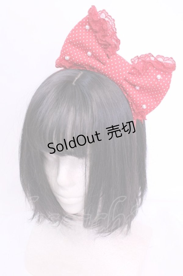 画像1: Angelic Pretty / Dot Ribbon Dollカチューシャ  アカ O-25-12-04-1070-AP-AC-OW-OS (1)