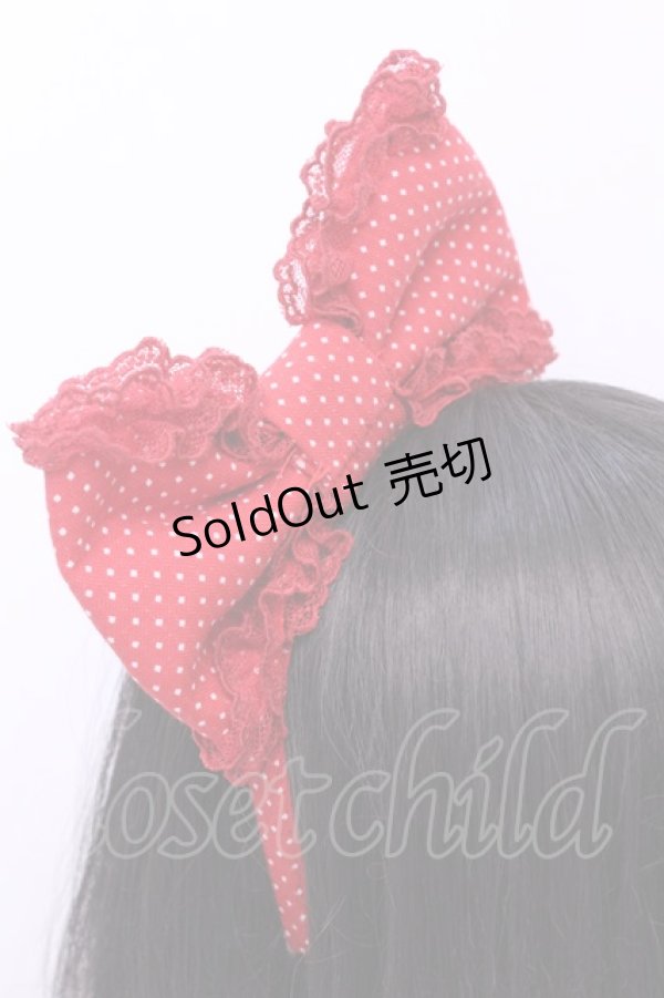 画像3: Angelic Pretty / Dot Ribbon Dollカチューシャ  アカ O-25-12-04-1070-AP-AC-OW-OS (3)