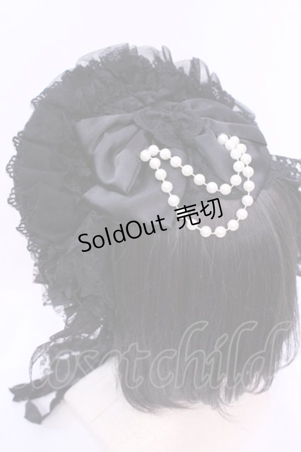 画像3: Triple fortune / レースボンネット  ブラック O-25-12-04-1071-EL-AC-OW-OS (3)