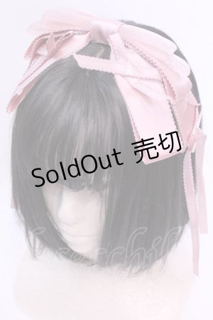 画像: LOLITAその他 / ミニリボン付きリボンカチューシャ  ピンク O-25-12-04-1073-LO-AC-OW-OS