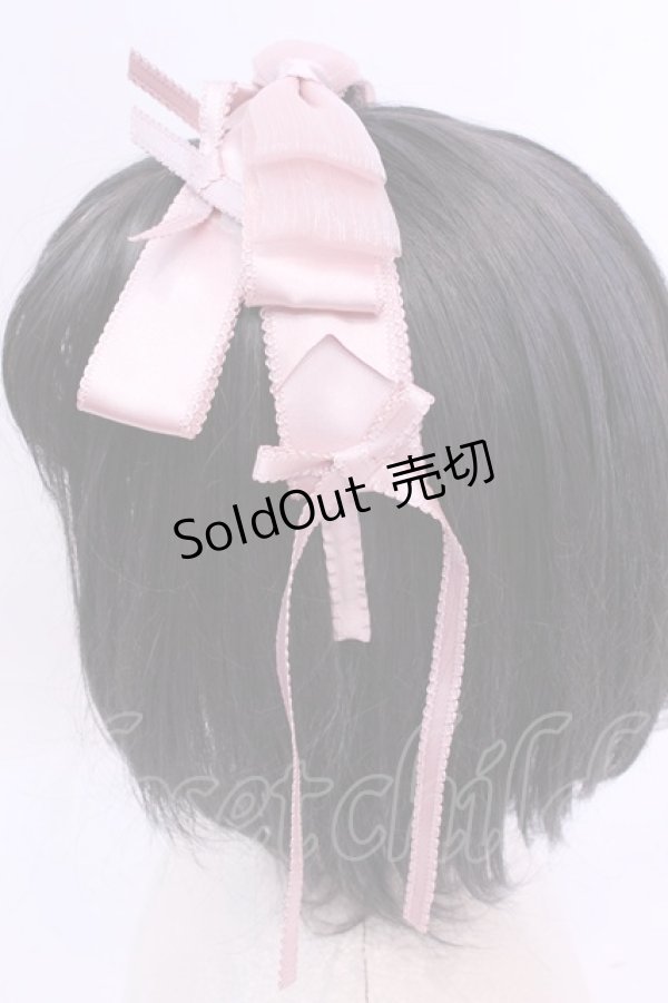 画像2: LOLITAその他 / ミニリボン付きリボンカチューシャ  ピンク O-25-12-04-1073-LO-AC-OW-OS (2)
