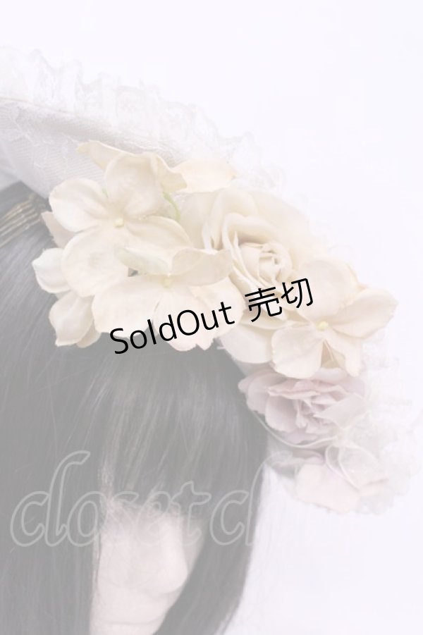 画像2: private square / フラワーコサージュキャノティエ  ベージュ O-25-12-04-1074-EL-AC-OW-ZT428 (2)