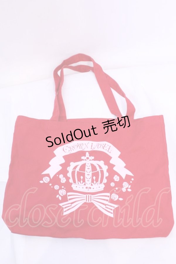 画像1: metamorphose / CLクラウンプリントトートBAG  アカ O-25-12-04-1081-ME-BG-OW-OS (1)