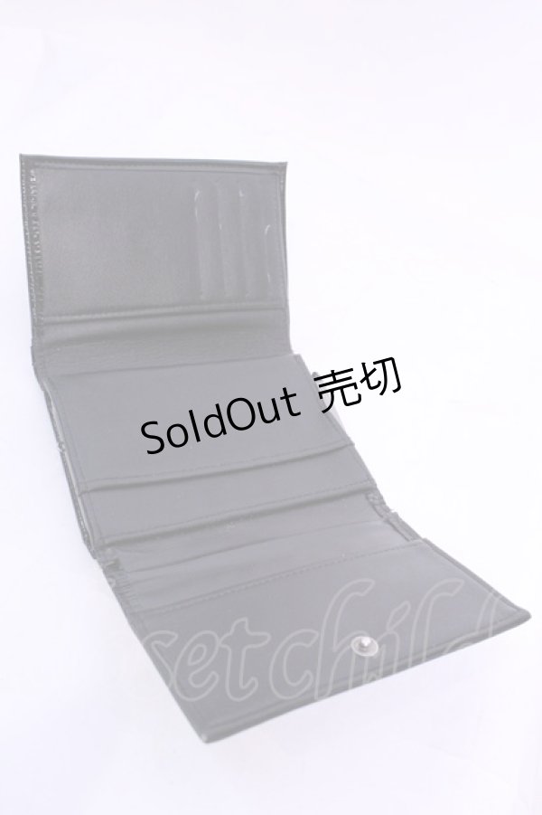 画像3: BPN / 十字架付き型押しエナメル折りたたみ財布  ブラック O-25-12-04-1084-GO-ZA-OW-OS (3)