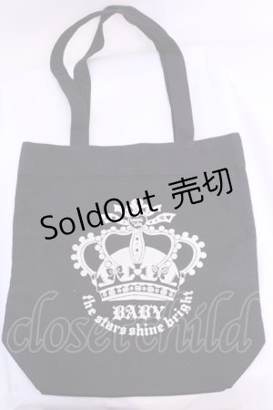 画像: BABY,THE STARS SHINE BRIGHT / 王冠ptトートバッグ  クロ O-25-12-04-1087-BA-BG-OW-OS
