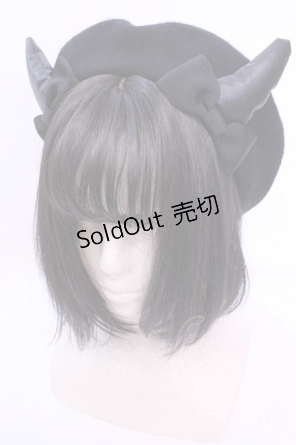 画像1: Angelic Pretty / Magical Trick Schoolベレー  クロ O-25-12-04-1022-AP-AC-OW-OS (1)