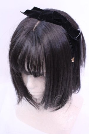 画像: axes femme POETIQUE / りんごチャームカチューシャ  クロ O-25-12-04-1023-AX-AC-OW-OS