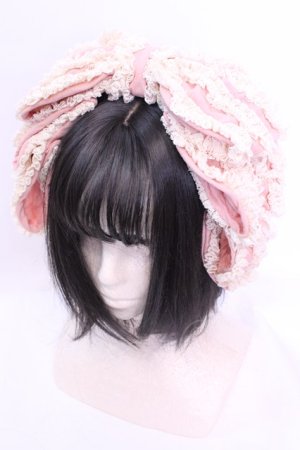 画像: Hoshibako Works / お人形風シャンティクリームリボンカチューシャ  ピンク O-25-12-04-1025-LO-AC-OW-OS