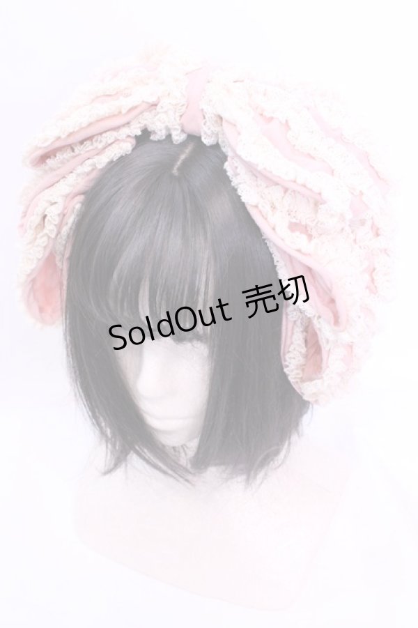 画像1: Hoshibako Works / お人形風シャンティクリームリボンカチューシャ  ピンク O-25-12-04-1025-LO-AC-OW-OS (1)