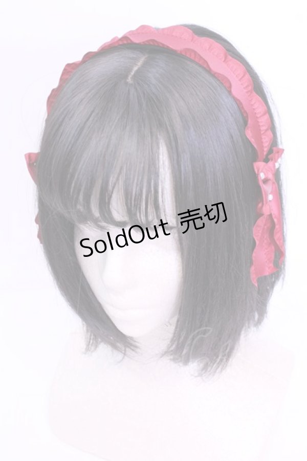 画像1: m petit by misako / AMPLリボンカチューシャ  ワイン O-25-12-04-1028-LO-AC-OW-ZT271 (1)