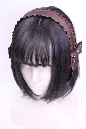 画像: m petit by misako / AMPLリボンカチューシャ  ブラウン O-25-12-04-1029-LO-AC-OW-ZT271