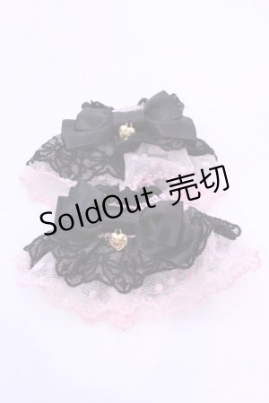 画像: Angelic Pretty / ハートチャーム配色お袖とめ  クロ×ピンク O-25-12-04-1038-AP-ZA-OW-OS