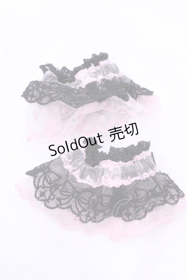 画像2: Angelic Pretty / ハートチャーム配色お袖とめ  クロ×ピンク O-25-12-04-1038-AP-ZA-OW-OS (2)