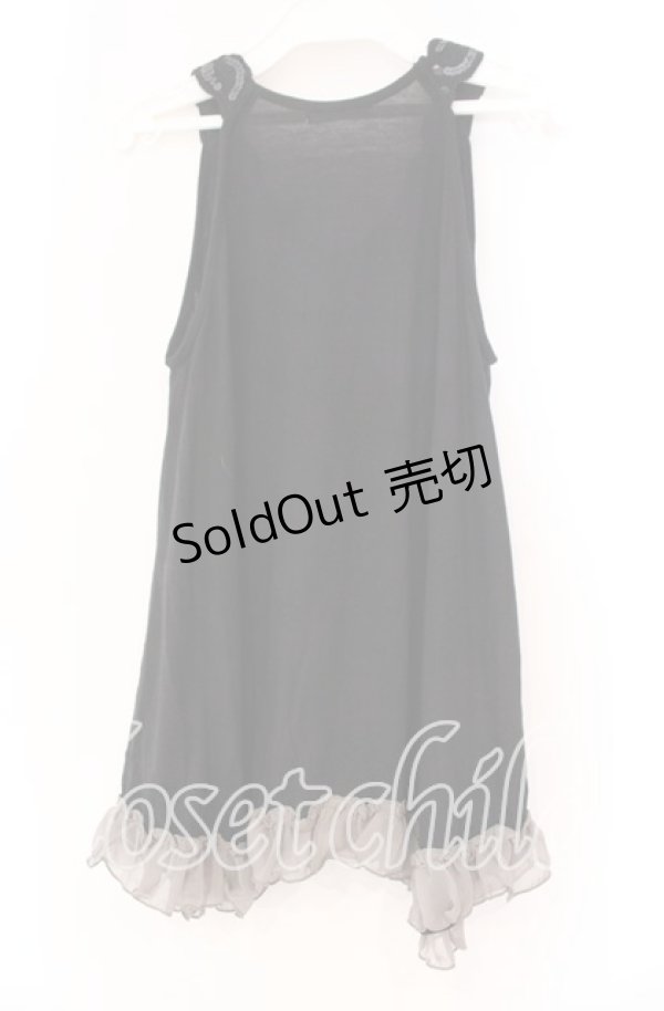 画像3: axes femme / バタフライレース使いAラインタンクトップ M クロ O-25-12-04-007-AX-TO-OW-OS (3)